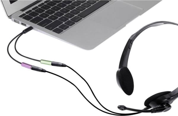 SpeaKa Professional SP-7870716 Jack stik Audio Y adapter [1x Jack stik han 3,5 mm - 2x Jack stik hun 3,5 mm] Sort