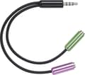 Miniatyrbillede 2 af 6: SpeaKa Professional SP-7870716 Jack stik Audio Y adapter [1x Jack stik han 3,5 mm - 2x Jack stik hun 3,5 mm] Sort
