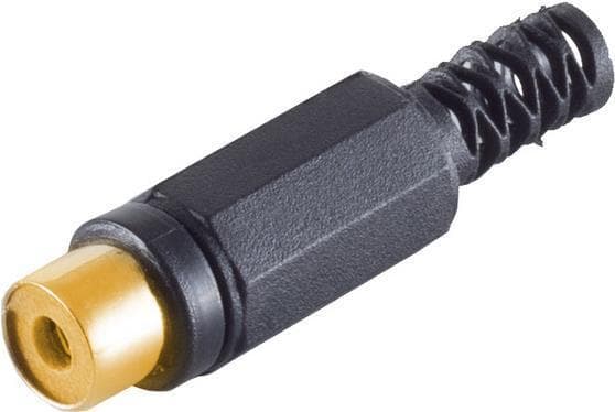S/CONN maksimale tilslutningsmuligheder RCA-stik - sort - guldbelagte kontakter (51500-SG)