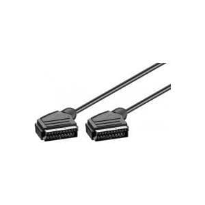 Wentronic Goobay Scart-tilslutningskabel, sort, 0,6 m - SCART-stik (21-benet) > SCART-stik (21-benet) (11762)