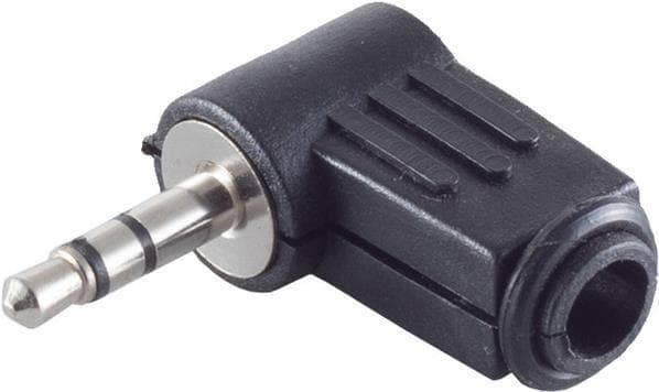 3,5 mm jackstik, stereo, 3 polet, vinklet version (22220515)