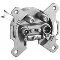 Wentronic Goobay 4-huls antennestik, 2dB - gren- eller endestik, DC passage (67049) Sølv