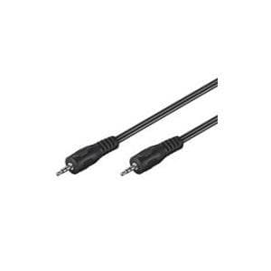 Wentronic Goobay 3,5 mm jakkiliitäntäkaapeli HQ, musta, 1,5 m - jakki 3,5 mm pistoke (3-pin, stereo) > jakki 3,5 mm pistoke (3-pin, stereo) (51658)