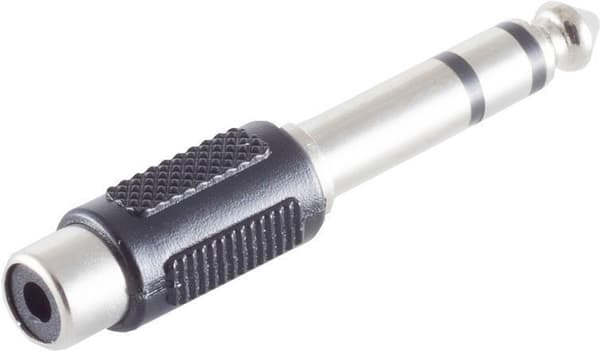 S/CONN maksimal tilslutningsadapter, stereo jackstik 6,3 mm til cinch-kobling (57074)