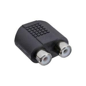 InLine-liitinsovitin - 3,5 mm:n jakkiliitin stereosta 2x cinch-liittimeen (99346)