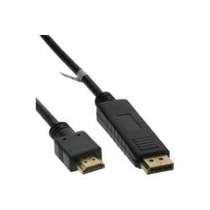 INLINE - Videokabel - DisplayPort (M) til HDMI (M) - 1 m - Sort