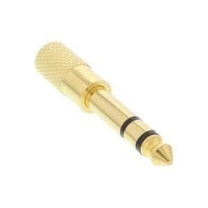 InLine - Audiosovitin - Mini-Phone Stereo 3,5mm (L) - Stereokuuloke 6,3mm (M) - Kulta (99305P)