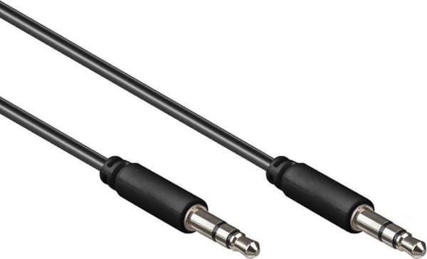 InLine 3,5 mm Jack stereo ljudkabel - svart - 0,30 meter