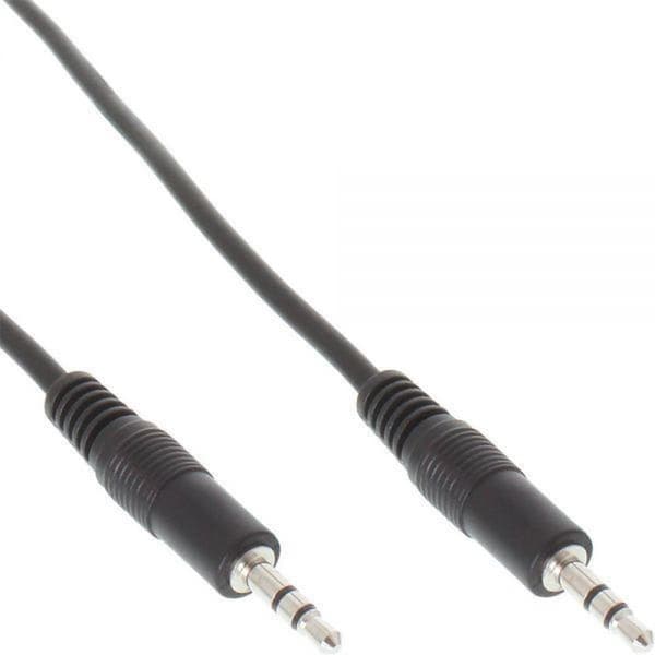 InLine 3,5 mm Jack stereo ljudkabel - svart - 0,30 meter