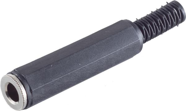 shiverpeaks BASIC-S 6,3 mm jack kobling, stereo plast, til selvlodning, i en polypose med Euro huller (BS50300)
