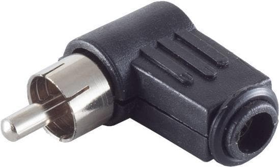 S/CONN maksimale tilslutningsmuligheder RCA-stik, vinklet, sort (51410-S)