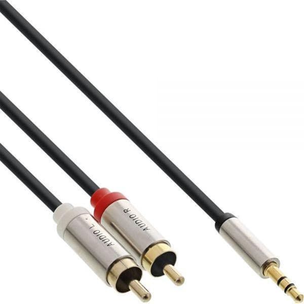 InLine 3,5 mm Jack - Tulip stereo audio slim kabel - 3 meter