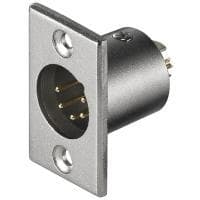 Wentronic Goobay mikrofon indbygget stik med guldbelagte kontakter - 5-benet (11966) Grå