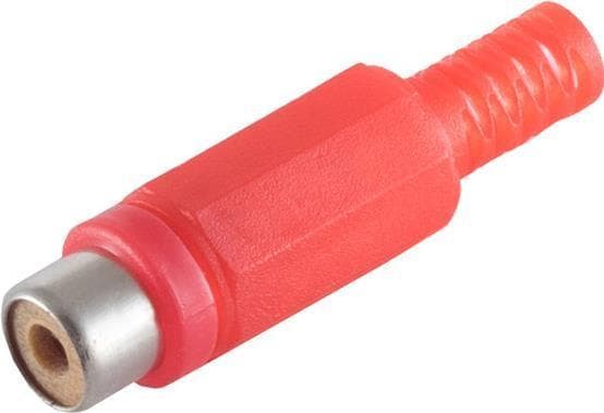 shiverpeaks BASIC-S cinch-kobling, plastik, rød til selvlodning, i en polypose med Euro-huller (BS51500-R)