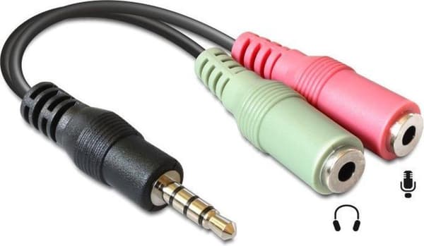 DeLOCK 3,5 mm/2 x 3,5 mm lydkabel 0,12 m (OMTP)