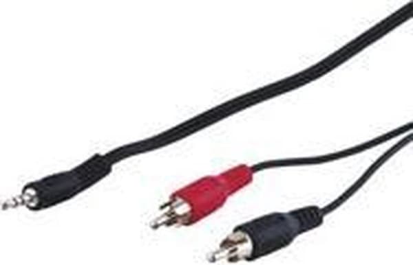 Goobay AVK 118-2000 20,0m lydkabel 20 m 3,5mm 2 x RCA Sort