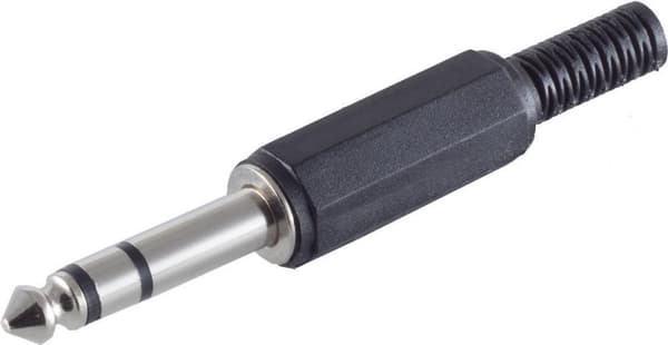6,3 mm jackstik, stereo, 3 polet, plastikhus (22220500)