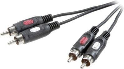 SpeaKa Professional Cinch Audio Anslutningskabel [2x Cinch Hane - 2x Cinch Hane] 10 m Svart (SP-7870624)