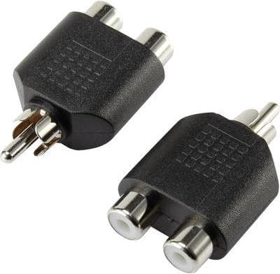 SpeaKa Professional RCA Audio Y-adapter [1x RCA han - 2x RCA hun] Sort (SP-7870160)