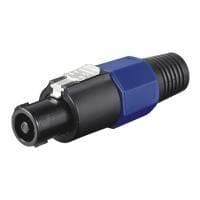 Wentronic Goobay PA högtalarplugg - 4-stift, skruvbar med kinkskydd (50835)