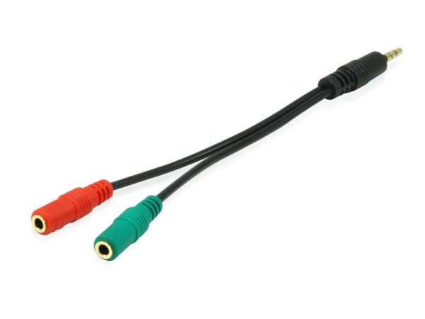 Udstyr 147943 lydkabel 1,5 m 2 x 3,5 mm 3,5 mm Sort (147943)