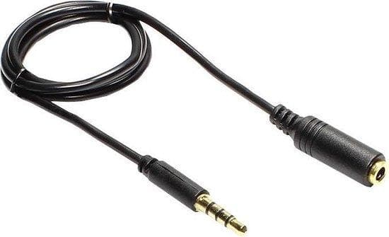 Gode forbindelser - Lydforlængerkabel - 3,5 mm stik (M) -> 3,5 mm stik (B) - 0,5 m - Sort (AS-35V4B05)