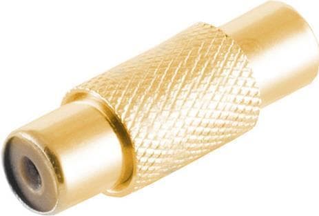 shiverpeaks ®-BASIC-S--adapter, cinch-uttag till cinch-uttag, metall, guldpläterade kontakter (BS57040-MG)