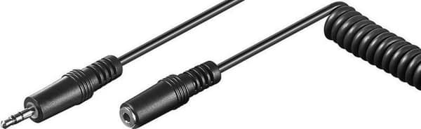 OKS 3,5mm Jack forlængerkabel - krøllet - 5 meter