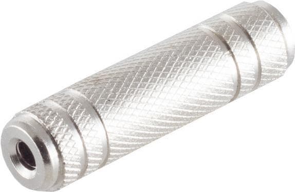 S/CONN adapter för maximal anslutning, jack socket stereo 3,5 mm till jack socket stereo 3,5 mm, metall (57114-M)