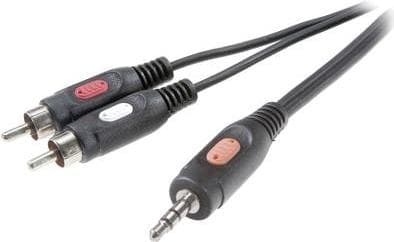 SpeaKa Professional SP-7869792 Cinch/jack-lydforbindelseskabel [2x cinch-stik - 1x jackstik 3,5 mm] 10,00