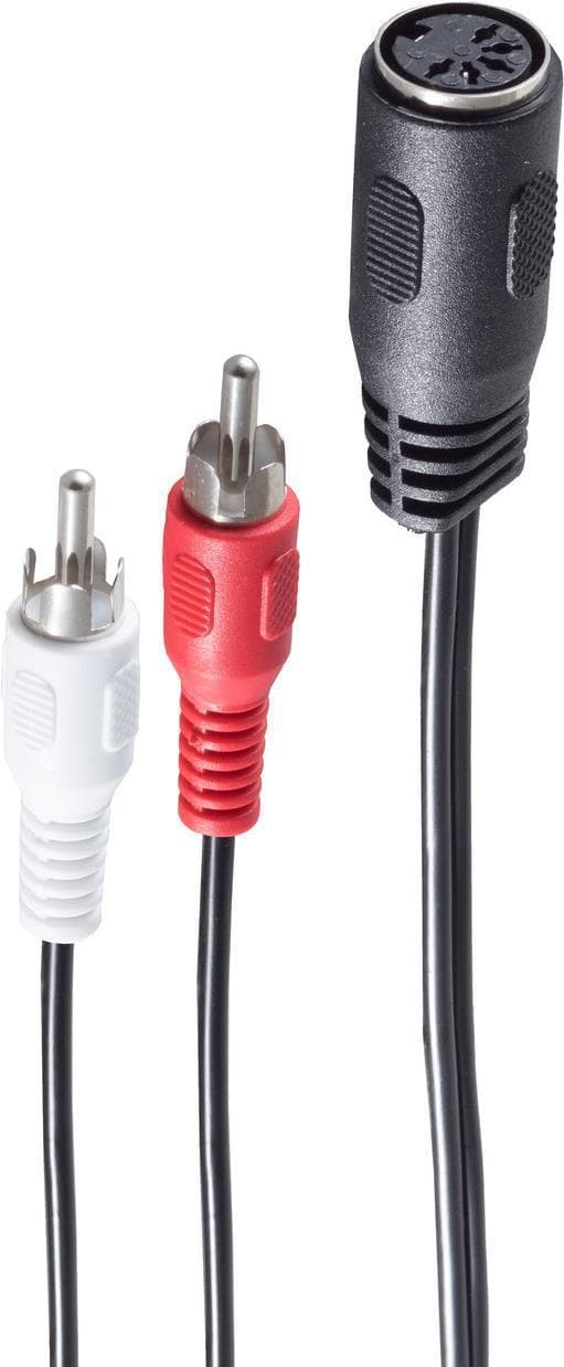 shiverpeaks ®-BASIC-S--diodekabel DIN kabel diodestik 5-polet. til 2 cinch-stik 0,2 m (BS10501)