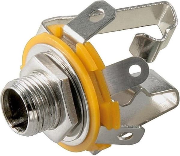 S-Impuls 6,35 mm Jack (v) indbygget stik - metal - 3 loddepunkter / stereo