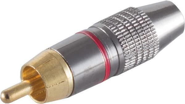shiverpeaks BASIC-S cinch-stik, metal, aluminium/rød bronze, forgyldt, i en polypose med euro-huller (BS52024-R)