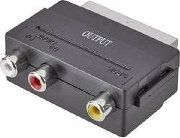 SpeaKa Professional SP-7870668 SCART / Cinch-adapter [1x SCART-stik - 3x Cinch-kobling] Sort