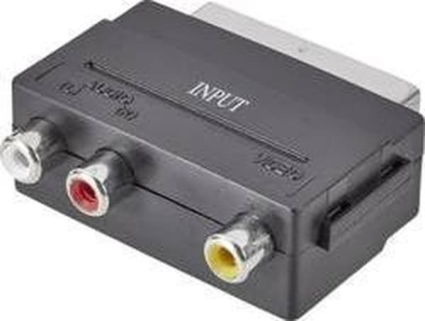 SpeaKa Professional SP-7869904 Cinch / SCART-sovitin [3x Cinch-liitin - 1x SCART-liitin] Musta