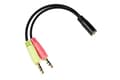 Pikkukuva 3 / 3: Good Connections kuulokeadapteri - 2X 3-nastainen 3,5 mm jakkipistoke 4-nastaiseen 3,5 mm jakkiliitäntään - Y-audiokaapeli äänelle ja mikrofonille - C