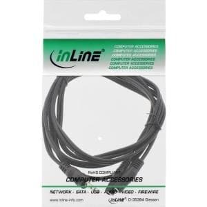 InLine - Audio Splitter - Stereo Mini Jack-stik (M) til Stereo Mini Jack-stik (W) - 2,0 m - Sort (99300B)