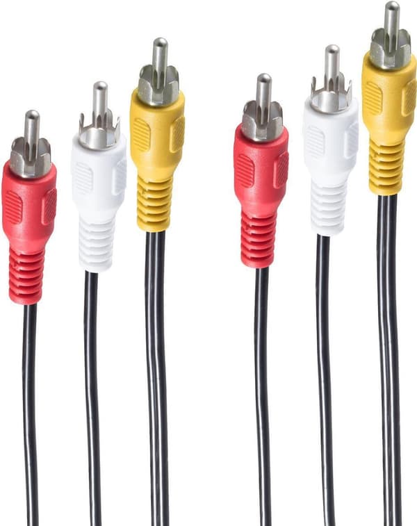 shiverpeaks ®-BASIC-S--Video RCA-kabel-3 RCA-kontakter till 3 RCA-kontakter, 1xvideo, 2xaudio, 2,0m (BS90024)