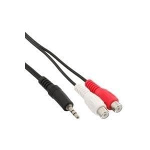 InLine - Lydkabel - RCA (F) - Mini-Phone Stereo 3,5 mm (M) - 1m (89941B)