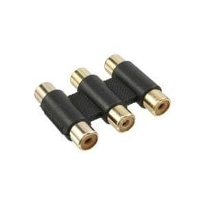 InLine Audio/Video Adapter - 3 x RCA-jack till 3 x RCA-jack - guldpläterad (99319)