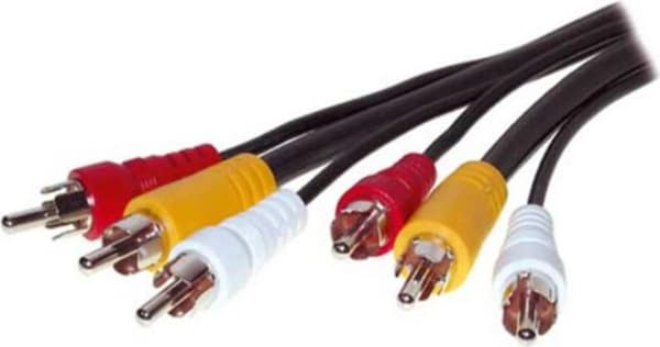 ShiverPeaks S/CONN maksimale tilslutningsmuligheder video cinch-kabel-3 cinch-stik til 3 cinch-stik, 1xvideo, 2xaudio, 10.0m (90024-10.0)