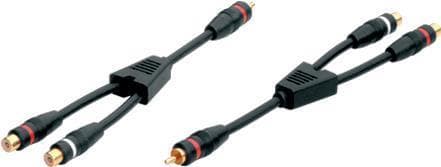 Tecline Fröhlich + Walter Y adapterkabel - video-/ljuddelare - RCA (F) - RCA (M) - 20 cm (64654)