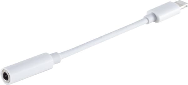 S/CONN maximal anslutning 8-stift hane till 3,5 mm ljudjack, vit (14-05014)