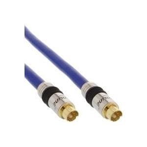 InLine videokabel - S-Video - Mini-DIN 4-pin han - Mini-DIN 4-pin han - 1,0 m - Blå - Guldbelagte stik (89949P)