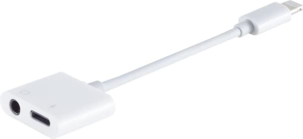 S/CONN maksimal tilslutning 8-benet stik til 3,5 mm lyd og 8-benet stik med opladningsfunktion, hvid (14-05013)