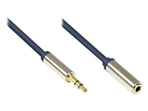 Gode forbindelser GC-M0053 Audio forlængerkabel 3,5 mm jack stik til jack stik OFC Fuld metalhus 2 m Mørkeblå