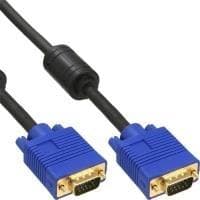 InLine 17718S S-VGA-kabel Premium, 15-pin HD-kontakt/kontakt, svart, 5m