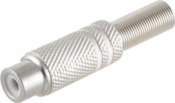 S/CONN maksimale tilslutningsmuligheder cinch-kobling metal 6 mm, hvid (52001-W)
