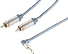 shiverpeaks PROFESSIONAL -äänikaapeli - 2 x RCA-liitin - 3,5 mm kulmikas jakkipistoke, 0,75 m, kullattu kontakti - 1 kpl (SP30841)