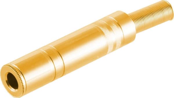 S/CONN maksimale tilslutningsmuligheder stereo jack-kobling 6,3 mm, metal, forgyldt (50400-G)
